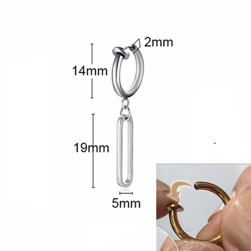Men's Tree Spike Earrings Stainless Steel
