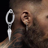 Men's Tree Spike Earrings Stainless Steel