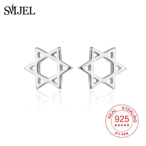 925 Silver Magen Star of David Earrings Judaica Jewelry Birthday Gift