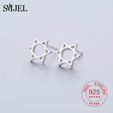 925 Silver Magen Star of David Earrings Judaica Jewelry Birthday Gift