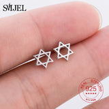 925 Silver Magen Star of David Earrings Judaica Jewelry Birthday Gift