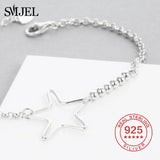 925 Silver Star Sign Bracelet for Women Chain Link Jewelry