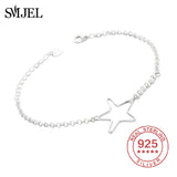 925 Silver Star Sign Bracelet for Women Chain Link Jewelry
