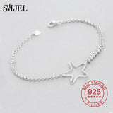 925 Silver Star Sign Bracelet for Women Chain Link Jewelry