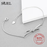 Sterling Silver Bow Bowknot Bracelet for Women