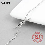 Sterling Silver Bow Bowknot Bracelet for Women