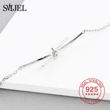 Sterling Silver Bow Bowknot Bracelet for Women