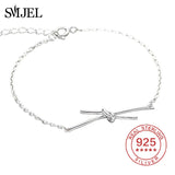 Sterling Silver Bow Bowknot Bracelet for Women