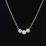 Silver Mini Ball Necklaces Set for Women - Pack of 10