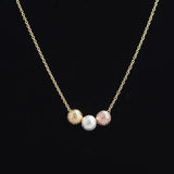 Silver Mini Ball Necklaces Set for Women - Pack of 10