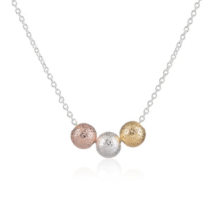 Silver Mini Ball Necklaces Set for Women - Pack of 10