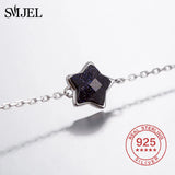 925 Silver Crystal Star Charms Bracelet Party Cuff Bracelet Bangles