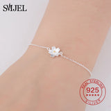 925 Silver Daisy Flower Women Bracelet Mother's Gift