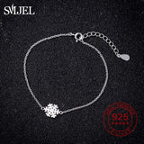 925 Sterling Silver Snowflake Bracelet Chain Link Jewelry Christmas