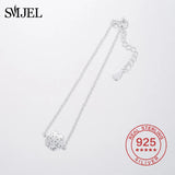 925 Sterling Silver Snowflake Bracelet Chain Link Jewelry Christmas