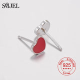 925 Silver Stud Earrings Wave Heart Angel Wing Cat Star S925 Gift