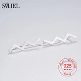 925 Silver Stud Earrings Wave Heart Angel Wing Cat Star S925 Gift