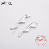 925 Silver Stud Earrings Wave Heart Angel Wing Cat Star S925 Gift