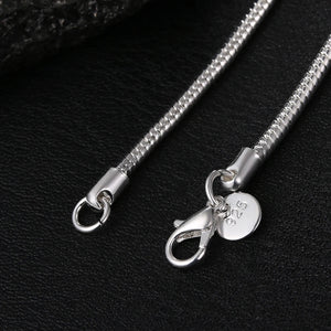 925 Silver Snake Chain Necklace 1MM