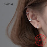 925 Silver Smooth Surface Ear Cuff Clip Earrings For Women Without Piercing