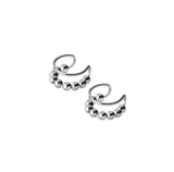 925 Silver Smooth Surface Ear Cuff Clip Earrings For Women Without Piercing