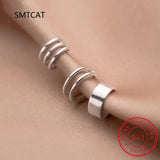 925 Silver Smooth Surface Ear Cuff Clip Earrings For Women Without Piercing
