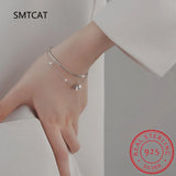 925 Silver Bracelet Sparkling Zircon Geometric Bride Jewelry