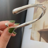 925 Silver Solid Bracelet Irregular Geometric Jewelry