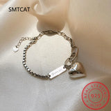 925 Silver Summer Anklet LOVE Heart Pendant Jewelry