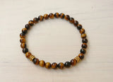 Tiger Eye Bracelet 6mm Stretch Beaded Jewelry