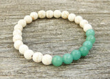 Green Aventurine Howlite Bracelet for Meditation Yoga