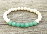 Green Aventurine Howlite Bracelet for Meditation Yoga