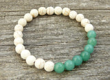 Green Aventurine Howlite Bracelet for Meditation Yoga