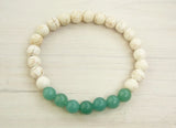 Green Aventurine Howlite Bracelet for Meditation Yoga