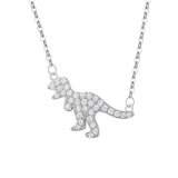Silver Spring Bird & Tree Leaf Dangle Pendant Necklace for Women