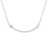 Heart Shape Crystal Pendant Necklace Wedding Party Jewelry
