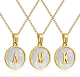 Stainless Steel Initial Necklace for Men and Women