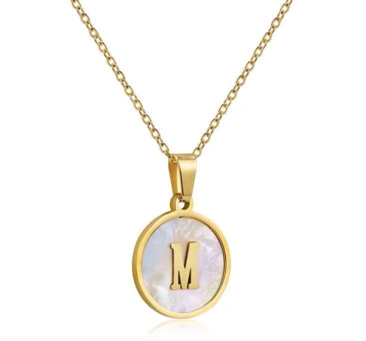 Stainless Steel Initial Necklace for Men and Women