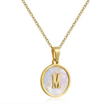 Stainless Steel Initial Necklace for Men and Women