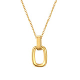 Layered Beauty Pendant Necklace for Women Square Chain Choker