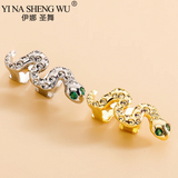 Snake Teeth Grillz Hip Hop Dental Grills Crystal Piercing Cap