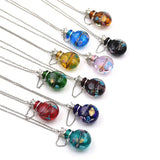 Round Diffuser Perfume Pendant Necklace with Essential Oil Bottle