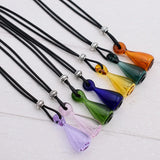 Coloured Essential Oil Aromatherapy Bottle Glass Pendant