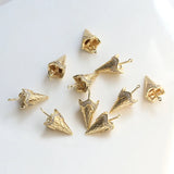 Ice Cream Cone Brass Charms for DIY Jewelry Making