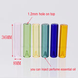 2pcs Diffuser Perfume Glass Bottle Necklace Pendant Refillable Vial Charms