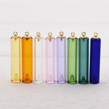 2pcs Diffuser Perfume Glass Bottle Necklace Pendant Refillable Vial Charms
