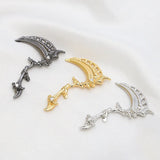 2pcs Devil Sickle Brass Plated Pendant Charms Jewelry DIY Materials