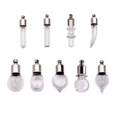 5pc Screw Cap Glass Vial Wishing Bottle Oil Charm Name On Rice Art Mini Bottle