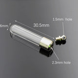 5pc Screw Cap Glass Vial Wishing Bottle Oil Charm Name On Rice Art Mini Bottle