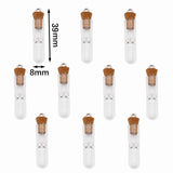 8pc Glass Hourglass Bottle Cork Pin Jewelry Set DIY Pendant Necklace Charms